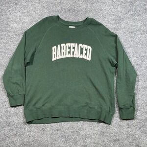Barefaced Mens Green Graphic Crewneck‎ Sweatshirt No Sun Club Large